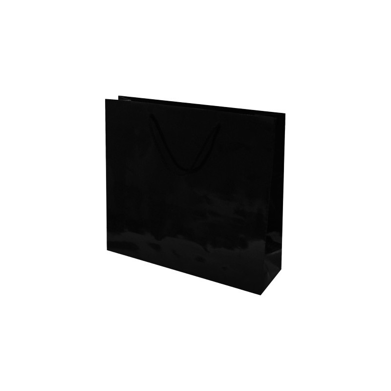 Sacos de papel asa cordão preto