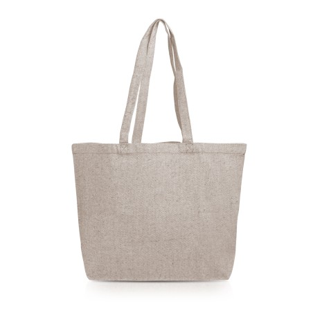 Saco de algodão reciclado 280 g/m2 com fole Saco de algodão reciclado 280 g/m2 com fole