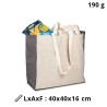 190 g/m2 recycled cotton bag with side